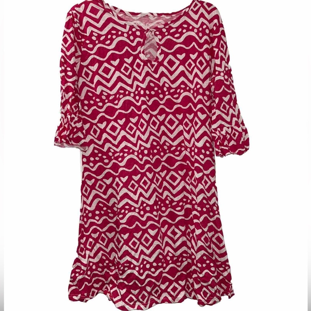 Pleats Collection Pink/White Tunic/Dress Women’s Medium